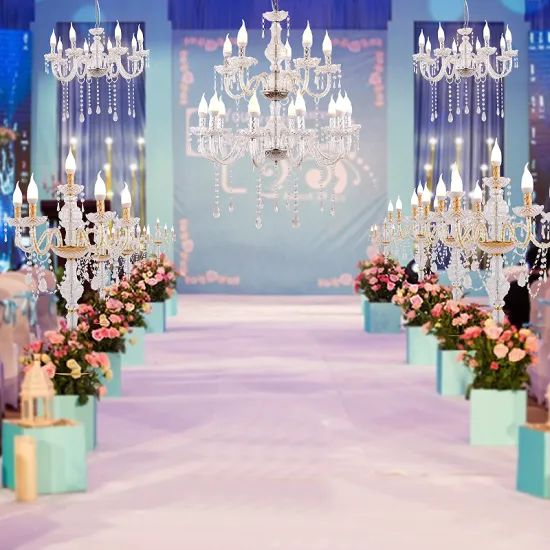 Modern Design Acrylic LED Chandelier for Wedding Hall