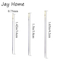 Round Wooden Needle Case with 12pcs Self Threading Needles DIY Crafts Sewing Needle Tubes Storage Case Embroidery Sewing Tools