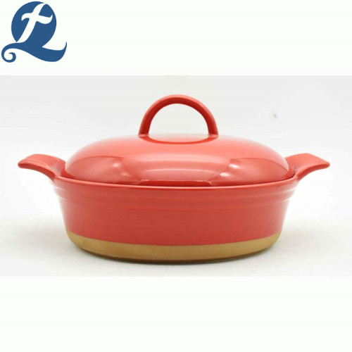 Teglia da forno Stoviglie in ceramica di vendita calda con coperchio