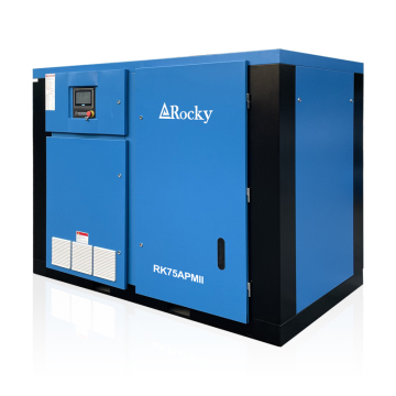 55KW High Performance Two Stage Rotary Screw Air Compressor 75HP