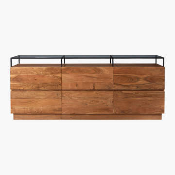 Modern Vintage Lawson Low 6-Drawer Solid Wood Dresser