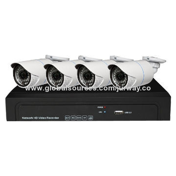 NVR and IPC Home Kit with 1 x 4CH NVR, 4 x 1.3MP IP Cameras, HI3518, Supports 4CH 720P/960P/1,080P