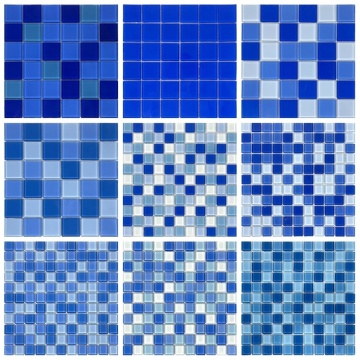 Erschwingliche Mode: Blaue Mosaikfliesen für Schwimmbäder und Wohnkultur