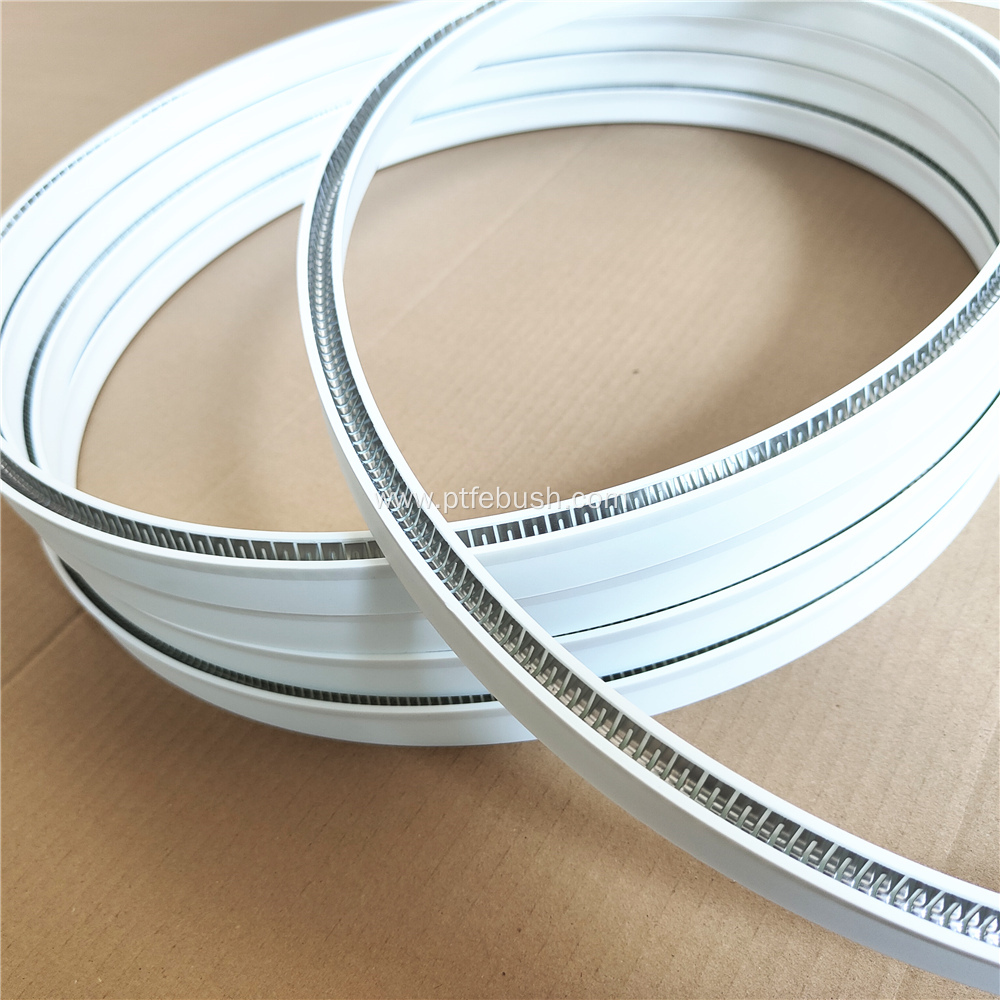 Glass filled PTFE wear-resistant spring energized seal