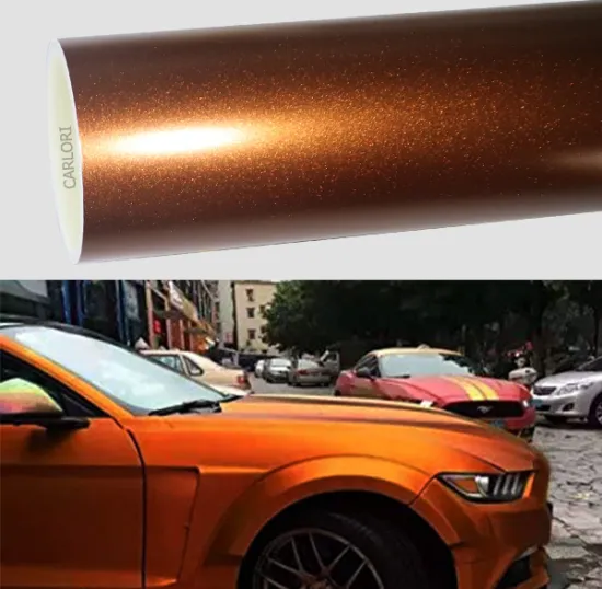 metallic diamond matte gold car wrap vinyl