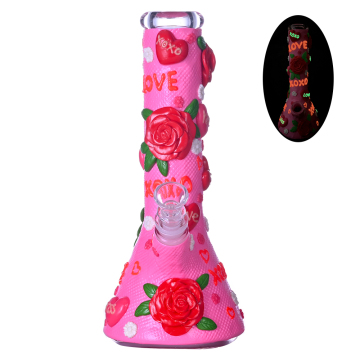 Handmade Kneading Polymer Clay Cartoon Love & Rose Pattern Cigarette Set,Glow In The Dark,Valentine's Day Gift