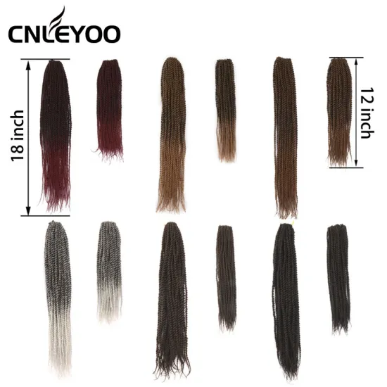 Factory 18" (30 Roots/Bundle) Senegalese Twist Crochet Hair