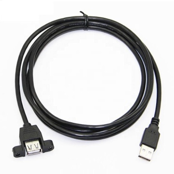 Panel Mount USB A-Female to A-Male Adapter Cable 0.5 Meter, 28AWG/1P 24AWG/2C