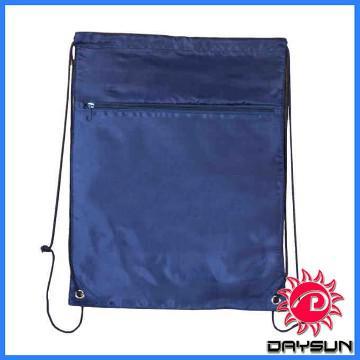 Cheap waterproof nylon zipper drawstring bag