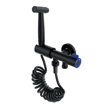 Shattaf 304 Stainless Steel Handheld Bidet Set with Black Spray Gun - Chinese Factory Wholesale
