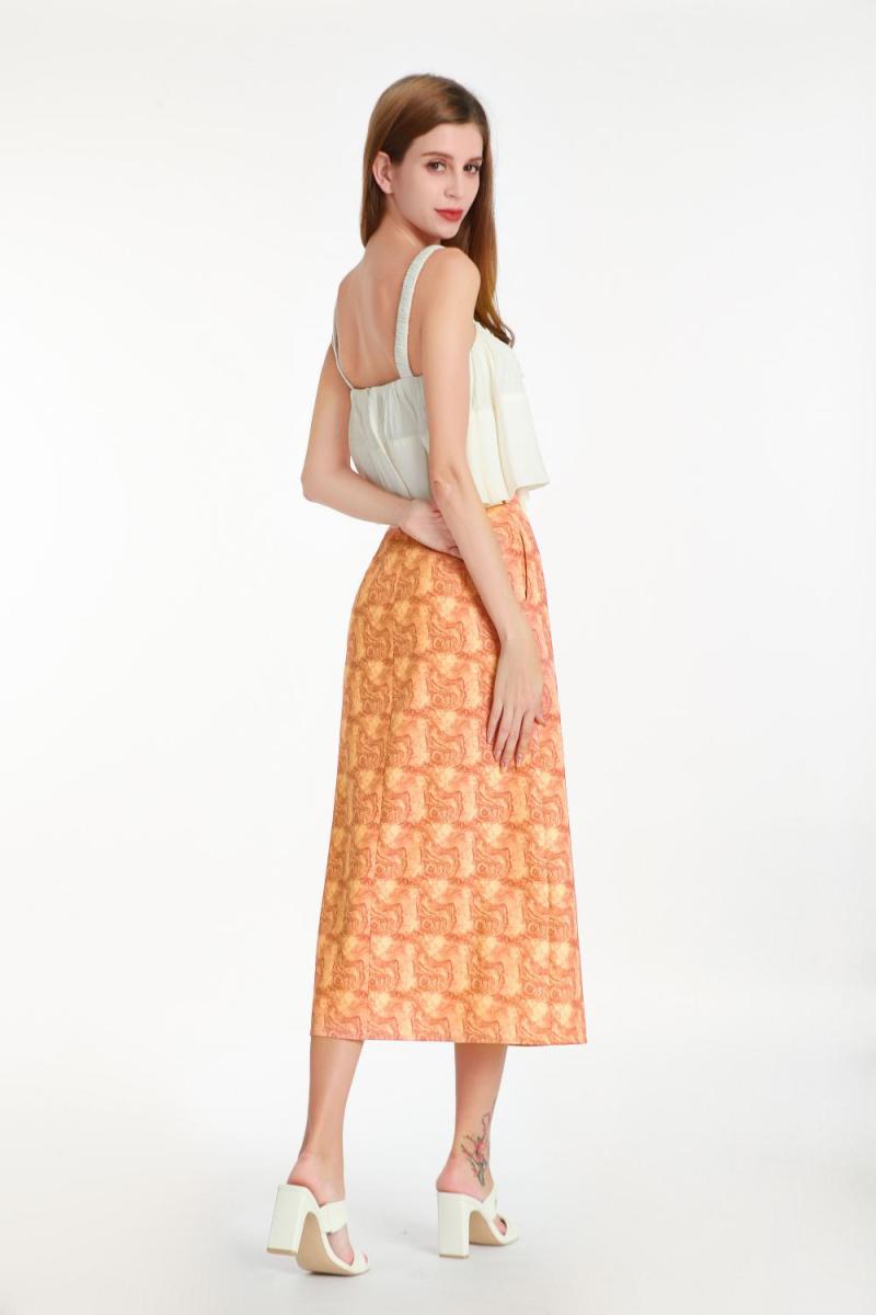 Printed Midi Tube Skirt