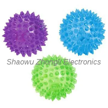 55mm spiky bouncy ball with led