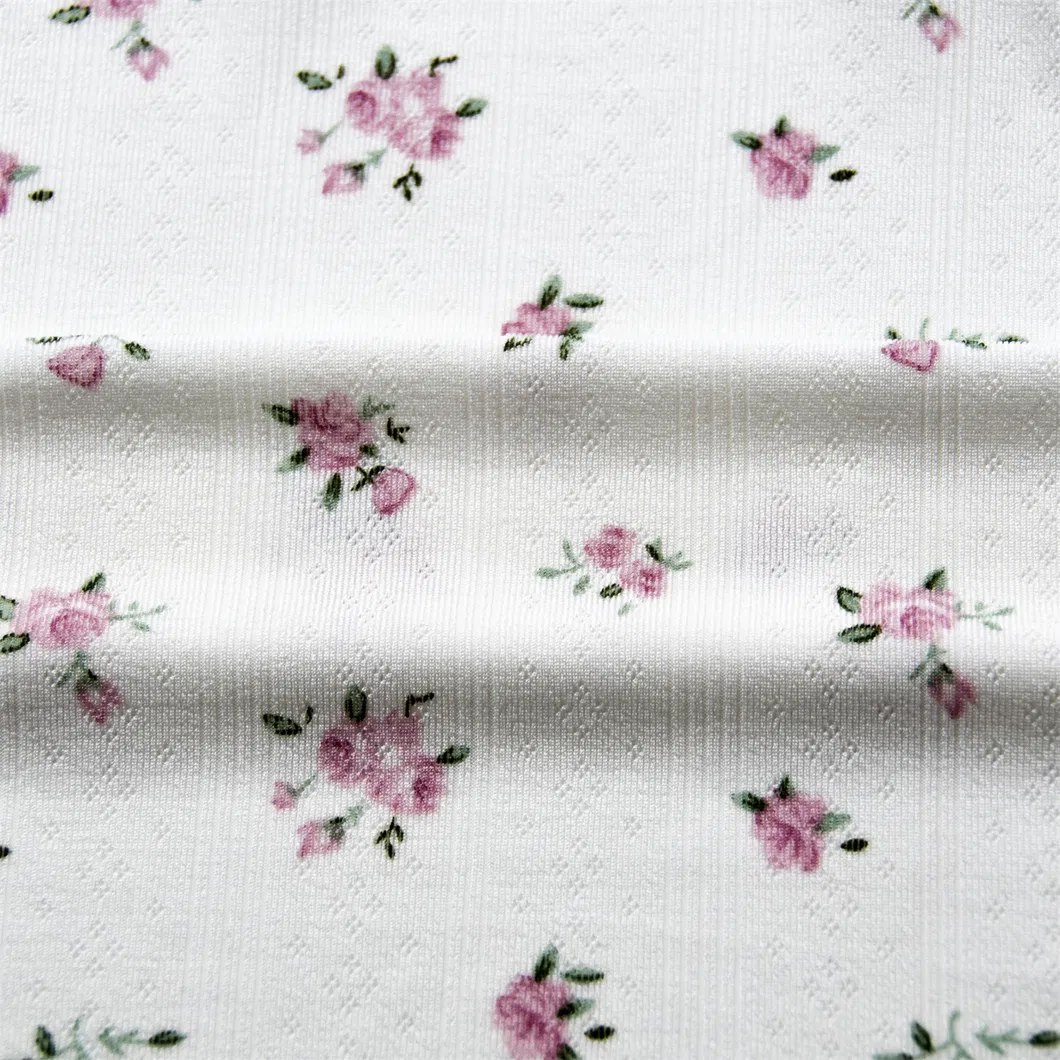 เทคโนโลยีใหม่ผ้า Jacquard ลายดอกไม้หรูหราสำหรับเครื่องแต่งกายแฟชั่นสตรี