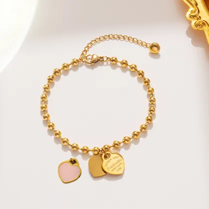 Stylish Titanium Heart String Bracelet