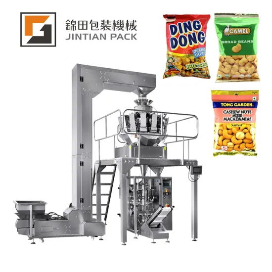 Multi-Head Weighing Automatic Potato Chips Packing Machine with Hoist