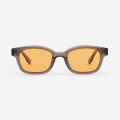 Rectangle Retro Acetate Unisex Sunglasses