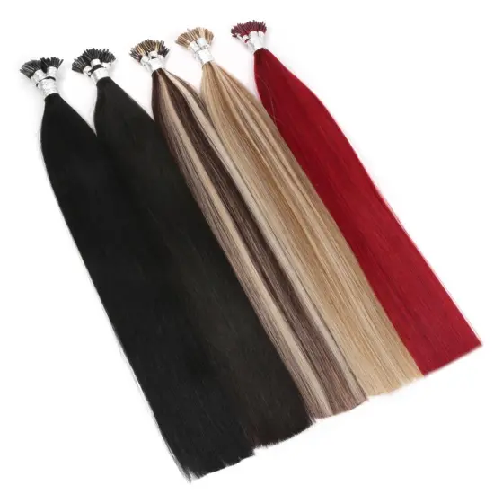 Long Straight  Stick tip hair 100% Virgin Cuticle Remy Keratin Human Hair extension