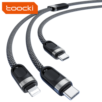 Toocki PD 60W Aluminum Alloy Braided Type C to Type C Fast Charging Cable