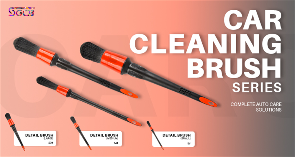 SGCB Pro Soft Car Detailing Brush Set, Microfiber Polyester Detail