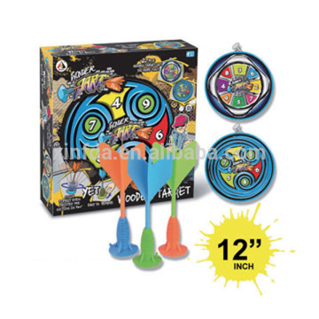Kids game set wooden dart game double side dartboard
