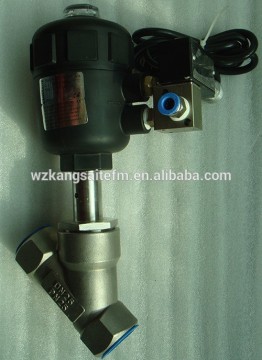 Pneumatic Angle Seat Valve With Solenoid Valve