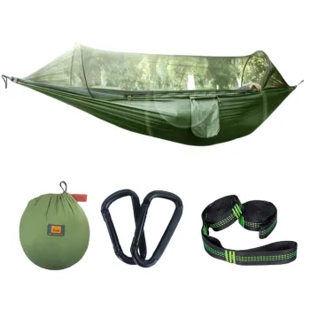 Portable Hammocks: Single & Double for Camping with Tree Straps