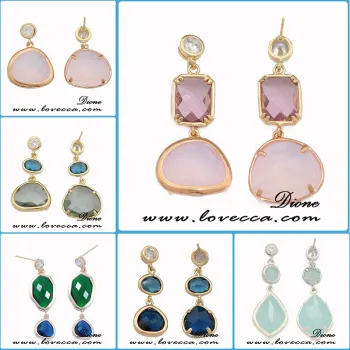 Latest Fashion Hot Sale Wedding Gift Birthstone Earrings