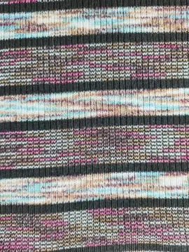 Rayon Poly Span Space Dye Y/D Stripe Rib