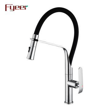 Fyeer 2020 New Brass Kitchen Faucet with Flexible Hose Pull Down Spray