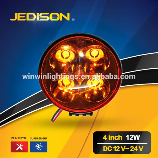 Wholesale Yellow Round 12v 24v High Quality 12W 4x4 led work light for Truck 4X4 Offroad ATV