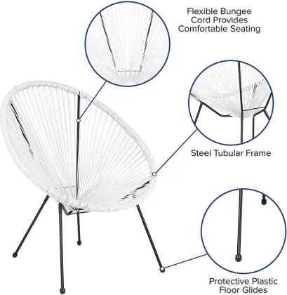 Black Garden String Moon Chair