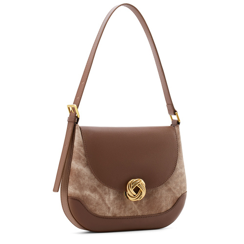 Cowhide Saddle Bag Women's High-End Single-Shoulder Bag