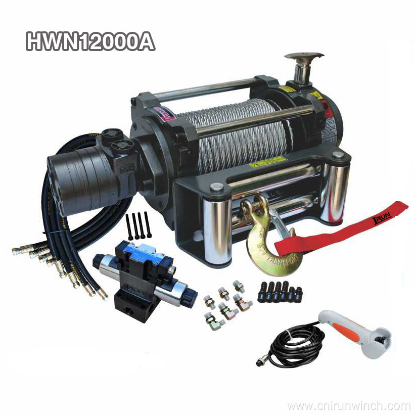 Heavy Duty Hydraulic Recovery Winch 12000 Lb