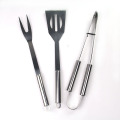 3pc stainless steel barbecue tool set