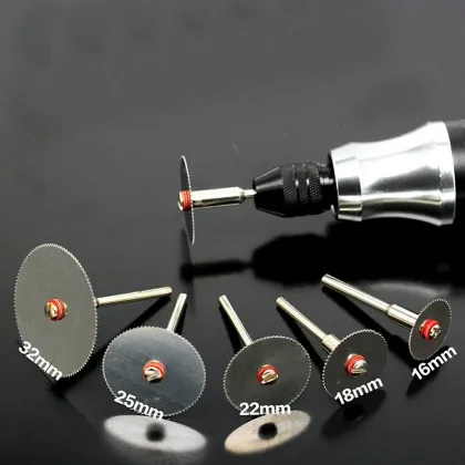Stainless Steel Slice Metal Cutting Disc Set with Mandrel for Dremel Tools