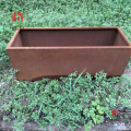 High precision customized corten steel square cube planter