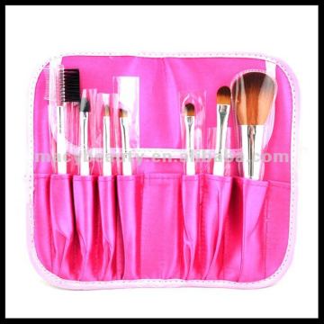 Cute hot pink makeup brush set 7pcs