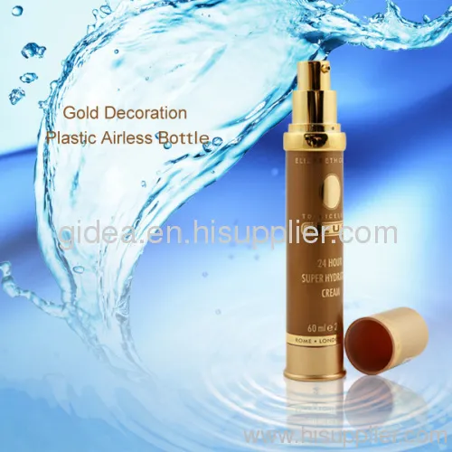 60ml Gold Airless Plastic Bottle Container 