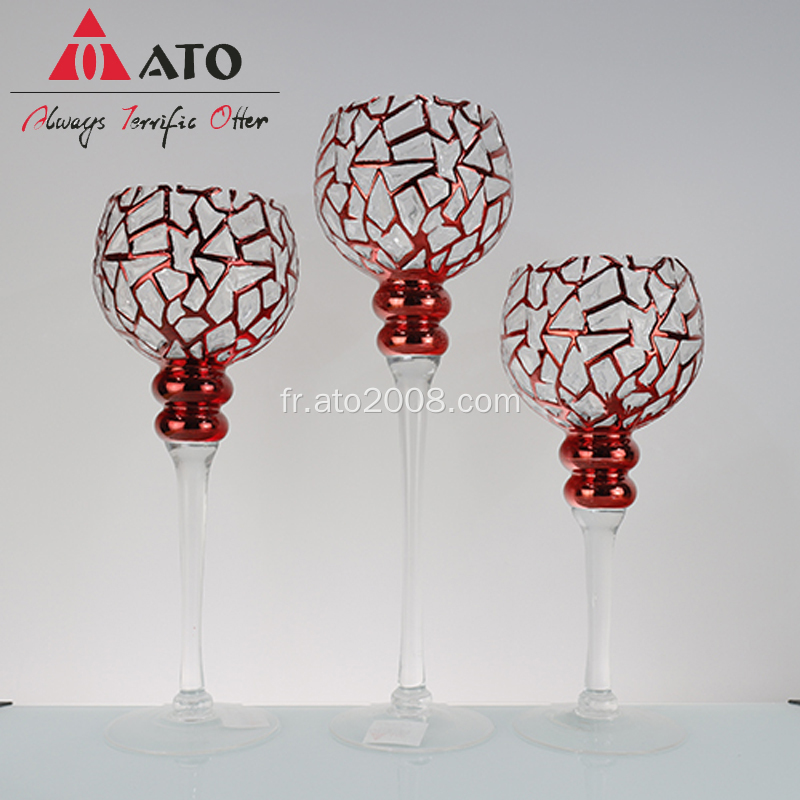 ATO Decoration Home Glass Résumé Nouveaux détenteurs de chandeliers