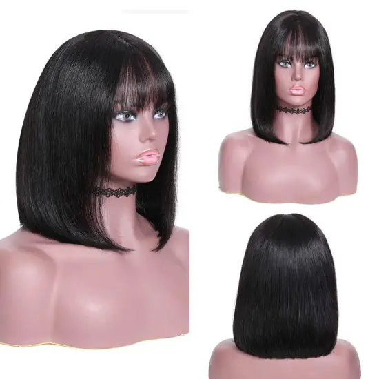 Human Hair Red Short Bob 13x4 Lace Front Black Human Hair Wigs For Black Women Colored Short Straight Wig