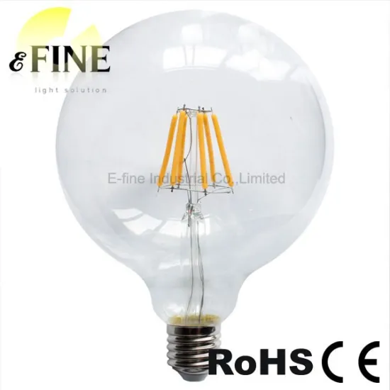G125 filament LED bulb 6W E27