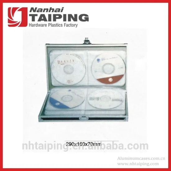 Portable Silver Aluminum CD Protector Carrying Case Hard Case