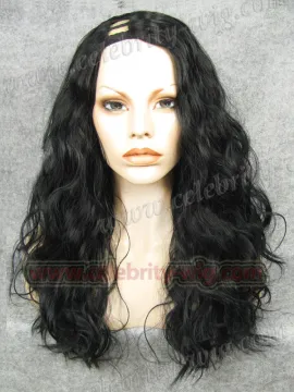 Black Wavy Synthetic Upart Wig