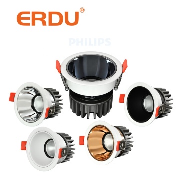 ERDU Adjustable Angle Anti-Glare COB Spotlight - Smart Dimmable Surface/Mounted Ceiling Light
