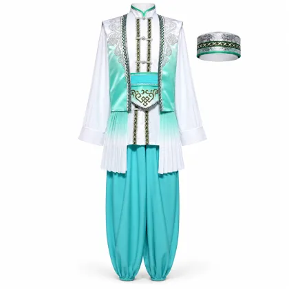Modern Chinese Folk Dance Costume Outfit Headpiece