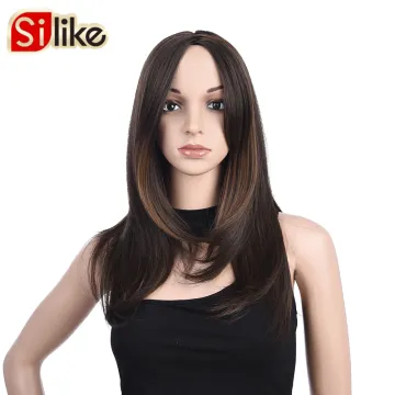 Wholesale Ombre Ash Blonde Color Machine Made Wig For Black Women Daily Use Heat Resistant Synthetic Body Wave Haircut Wigs