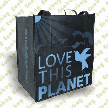 Shopping Bag, Made of RPET Nonwoven Fabric, Measures 35 x 33 x 20cm, Suitable for Gift and Packing
