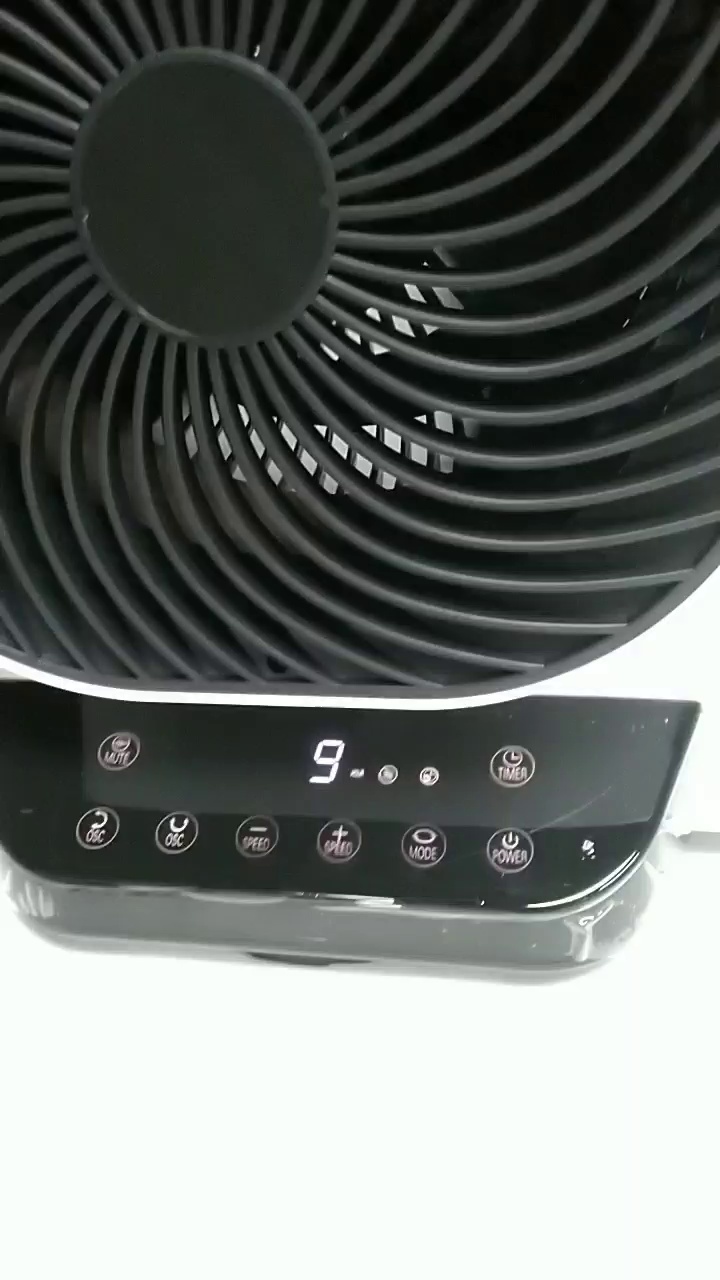 HONETIAN large display 8 speeds 4 modes 9 timer auto oscillation 8 inches DC circulator table custom colors indoor plastics fan