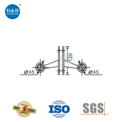 Customized Glass Door Hinge Walls Fitting Glass Spider