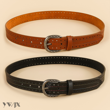 Refined Women's Perforated Belt for Modern Outfits